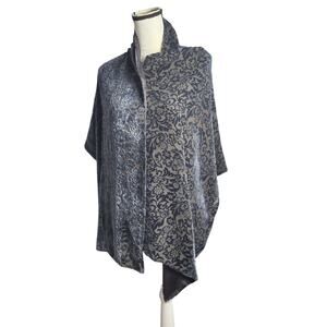 Blue Burnout Velvet Scarf Shawl Fairy Whimsygoth Formal Party Event